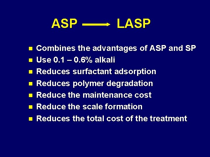 ASP n n n n LASP Combines the advantages of ASP and SP Use