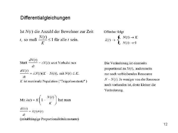 Differentialgleichungen 12 