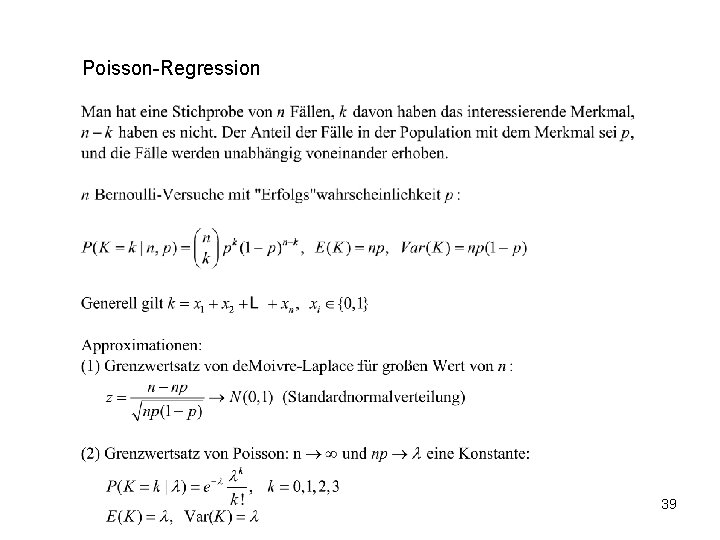 Poisson-Regression 39 