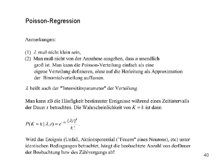 Poisson-Regression 40 