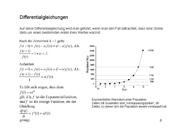 Differentialgleichungen Auf diese Differentialgleichung wird man geführt, wenn man den Fall betrachtet, dass eine