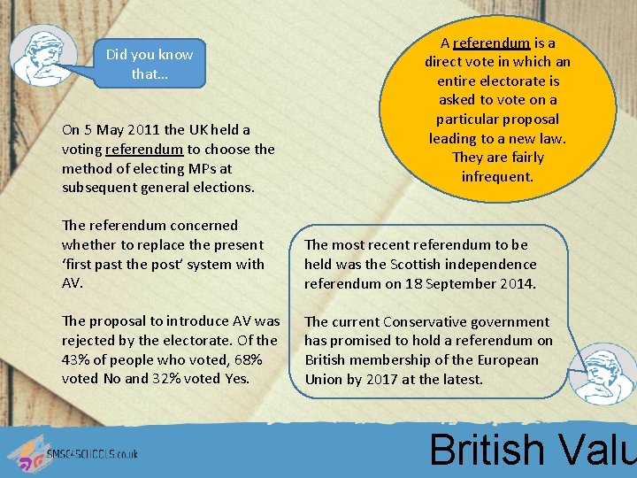 Did you know that… On 5 May 2011 the UK held a voting referendum