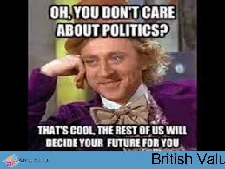 Why might some young people display political apathy? British Valu 