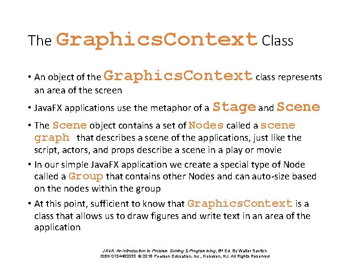 The Graphics. Context Class • An object of the Graphics. Context class represents an The Graphics. Context Class • An object of the Graphics. Context class represents an