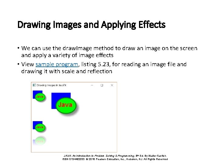 Drawing Images and Applying Effects • We can use the draw. Image method to Drawing Images and Applying Effects • We can use the draw. Image method to