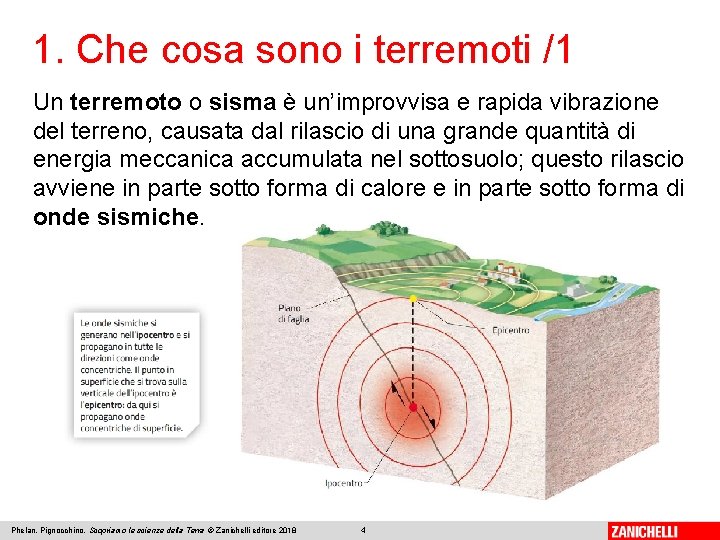 1. Che cosa sono i terremoti /1 Un terremoto o sisma è un’improvvisa e 1. Che cosa sono i terremoti /1 Un terremoto o sisma è un’improvvisa e