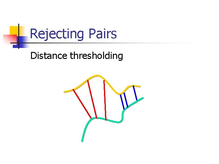 Rejecting Pairs Distance thresholding 