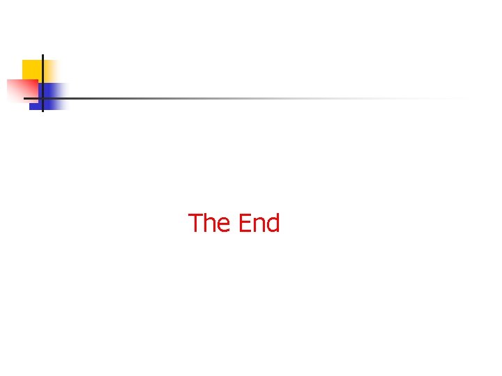 The End 