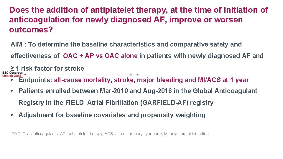 Does the addition of antiplatelet therapy, at the time of initiation of anticoagulation for
