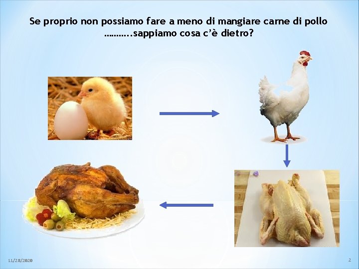 Se proprio non possiamo fare a meno di mangiare carne di pollo ………. . Se proprio non possiamo fare a meno di mangiare carne di pollo ………. .