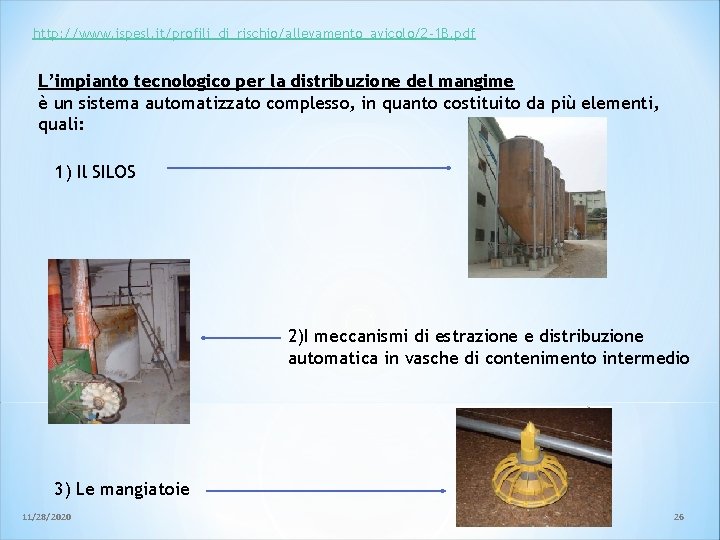 http: //www. ispesl. it/profili_di_rischio/allevamento_avicolo/2 -1 B. pdf L’impianto tecnologico per la distribuzione del mangime http: //www. ispesl. it/profili_di_rischio/allevamento_avicolo/2 -1 B. pdf L’impianto tecnologico per la distribuzione del mangime
