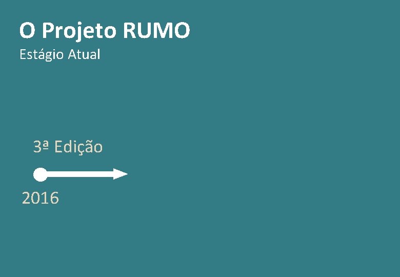 O Projeto RUMO Estágio Atual 3ª Edição 2016 