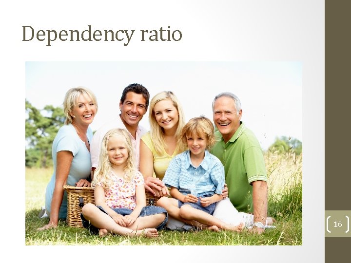 Dependency ratio 16 