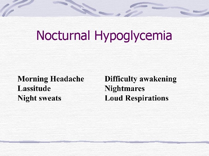 Nocturnal Hypoglycemia 