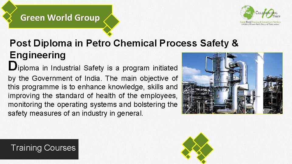 Green World Group Post Diploma in Petro Chemical Process Safety & Engineering Diploma in