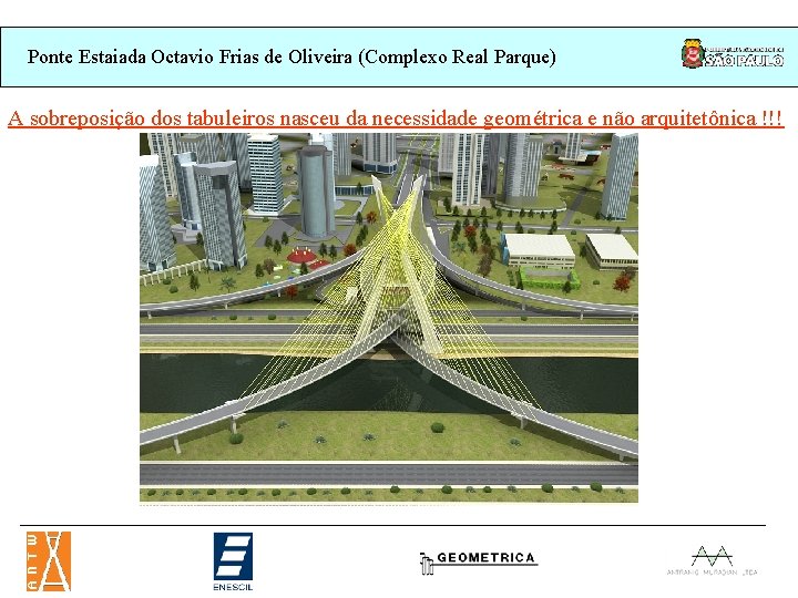 Ponte Estaiada Octavio Frias de Oliveira (Complexo Real Parque) A sobreposição dos tabuleiros nasceu Ponte Estaiada Octavio Frias de Oliveira (Complexo Real Parque) A sobreposição dos tabuleiros nasceu