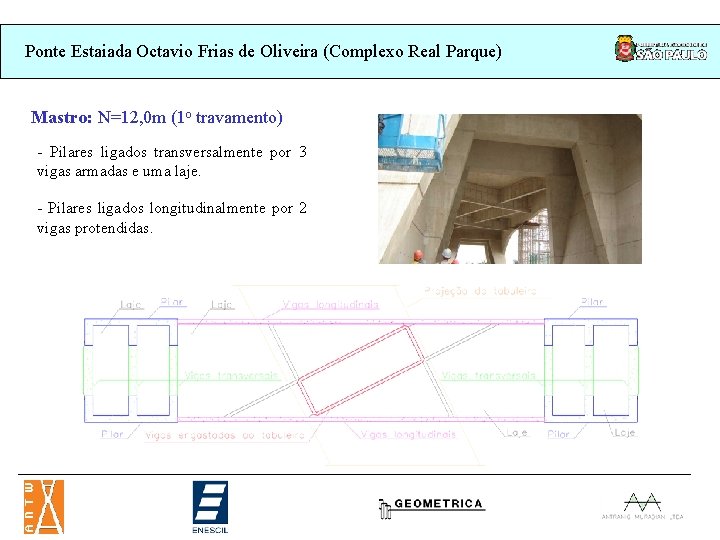 Ponte Estaiada Octavio Frias de Oliveira (Complexo Real Parque) Mastro: N=12, 0 m (1 Ponte Estaiada Octavio Frias de Oliveira (Complexo Real Parque) Mastro: N=12, 0 m (1