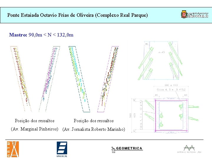 Ponte Estaiada Octavio Frias de Oliveira (Complexo Real Parque) Mastro: 90, 0 m < Ponte Estaiada Octavio Frias de Oliveira (Complexo Real Parque) Mastro: 90, 0 m <
