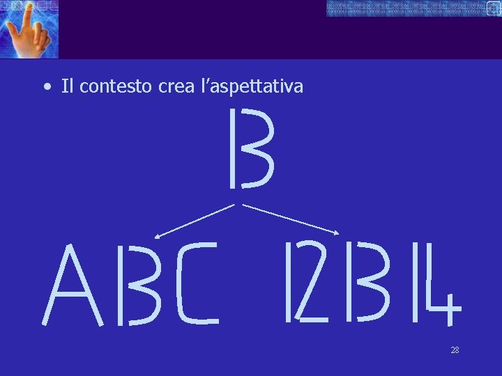  • Il contesto crea l’aspettativa 28 