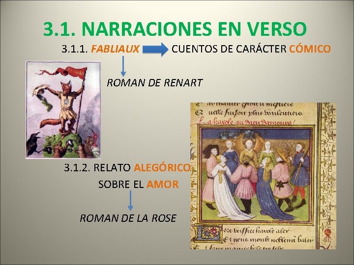  3. 1. NARRACIONES EN VERSO 3. 1. 1. FABLIAUX CUENTOS DE CARÁCTER CÓMICO