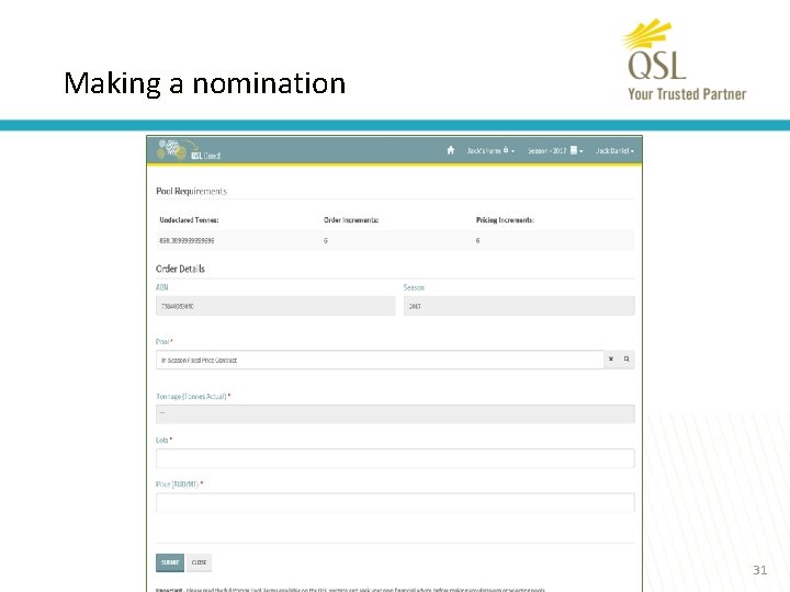 Making a nomination 31 