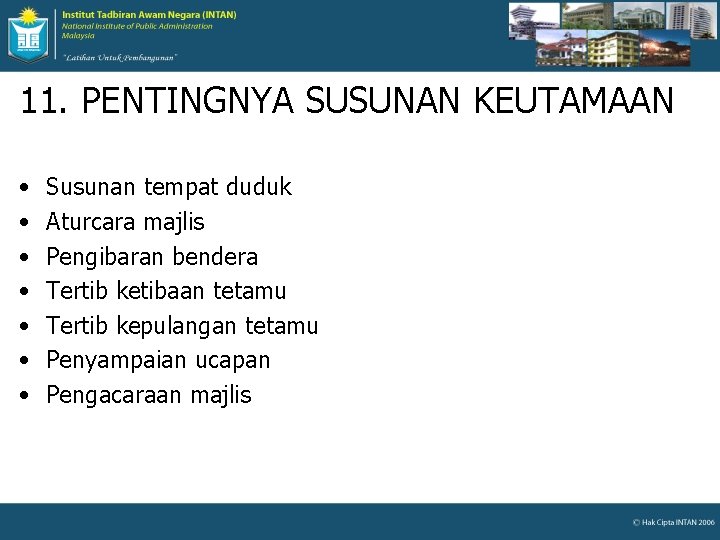 Protokol Dan Etiket Dalam Pengurusan Majlis Oleh Hj