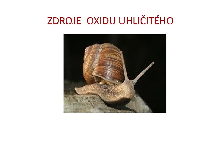 ZDROJE OXIDU UHLIČITÉHO 
