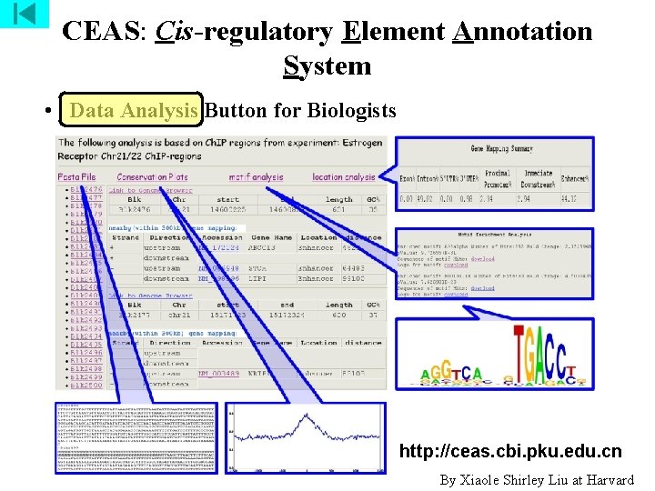 CEAS: Cis-regulatory Element Annotation System • Data Analysis Button for Biologists http: //ceas. cbi.
