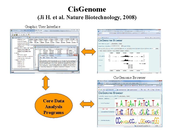 Cis. Genome (Ji H. et al. Nature Biotechnology, 2008) Graphic User Interface Cis. Genome