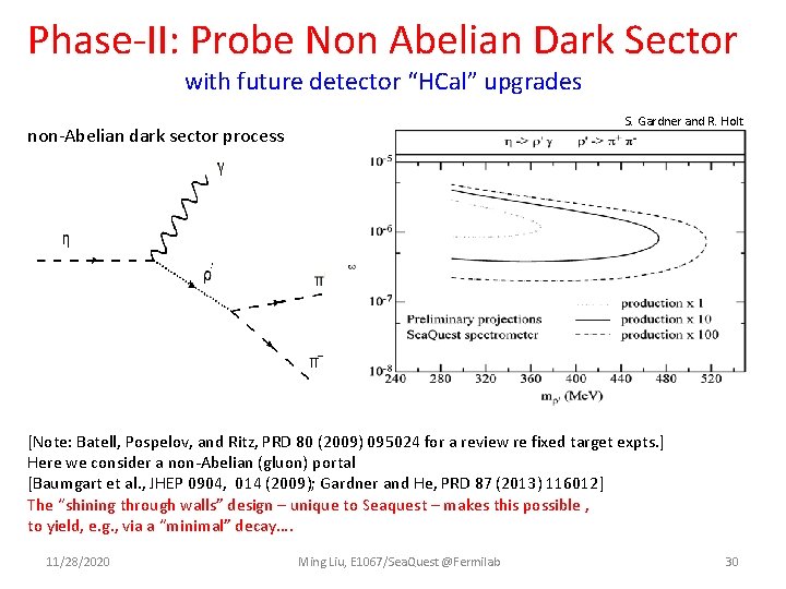 Phase-II: Probe Non Abelian Dark Sector with future detector “HCal” upgrades S. Gardner and