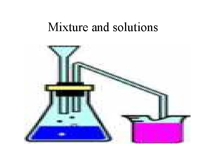 Mixture and solutions 