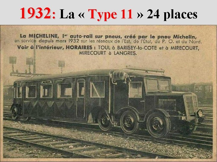 1932: La « Type 11 » 24 places Type 11 