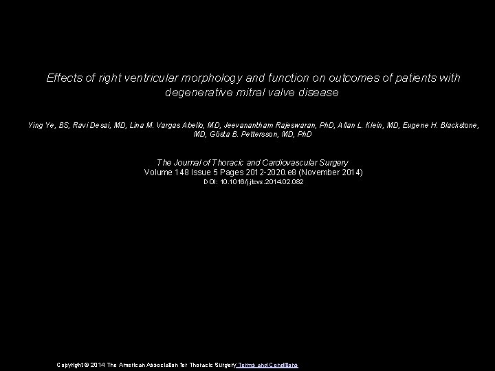Effects of right ventricular morphology and function on