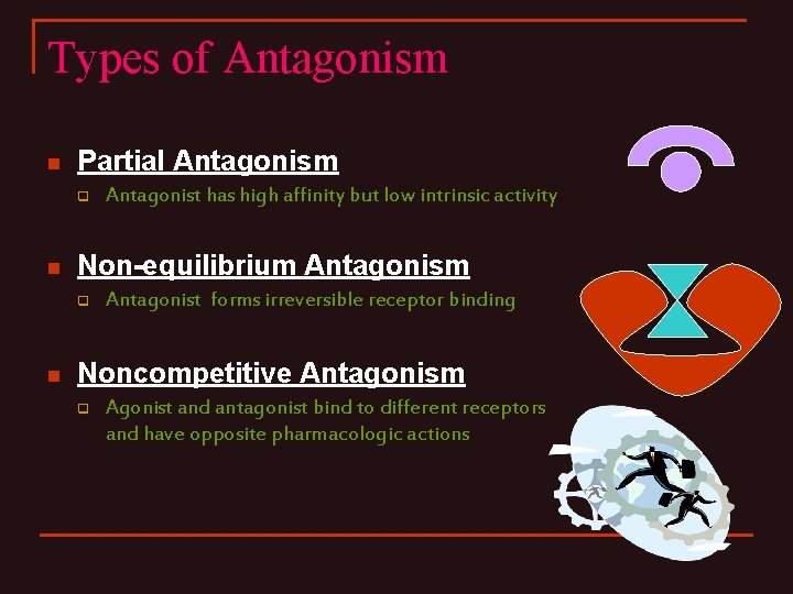 Types of Antagonism n Partial Antagonism q n Non-equilibrium Antagonism q n Antagonist has