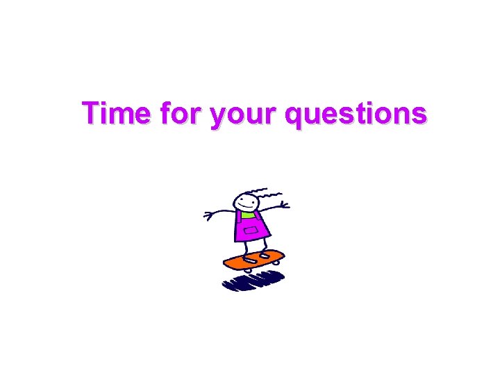 Time for your questions 