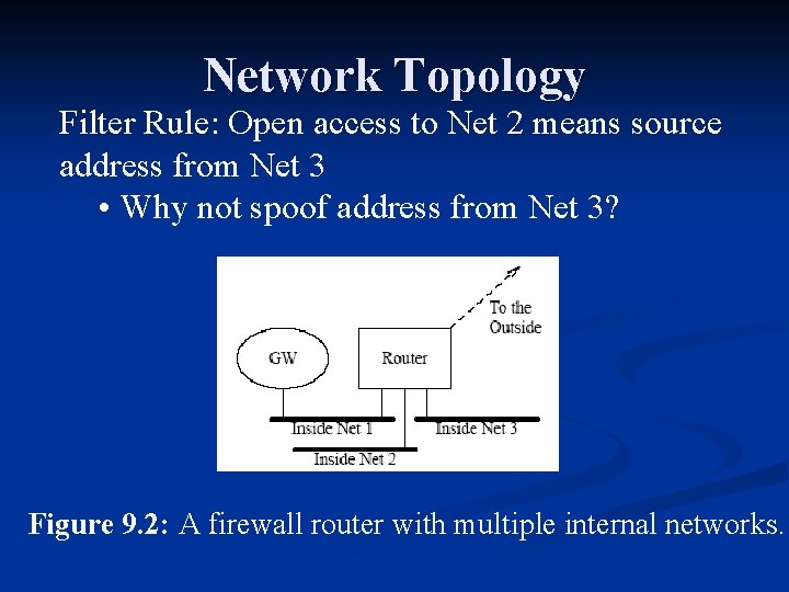Network Topology Filter Rule: Open access to Net 2 means source address from Net Network Topology Filter Rule: Open access to Net 2 means source address from Net