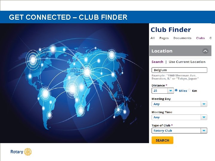 GET CONNECTED – CLUB FINDER 