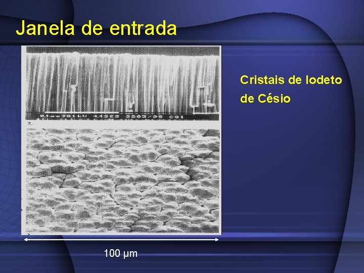 Janela de entrada Cristais de Iodeto de Césio 100 μm 