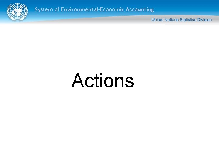 System of Environmental-Economic Accounting Actions 