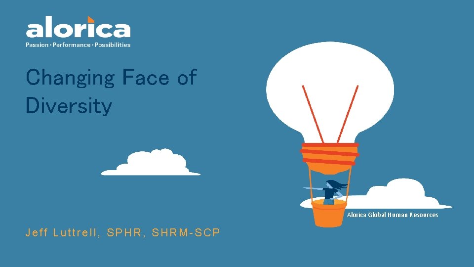 Changing Face of Diversity Alorica Global Human Resources Jeff Luttrell, SPHR, SHRM-SCP 