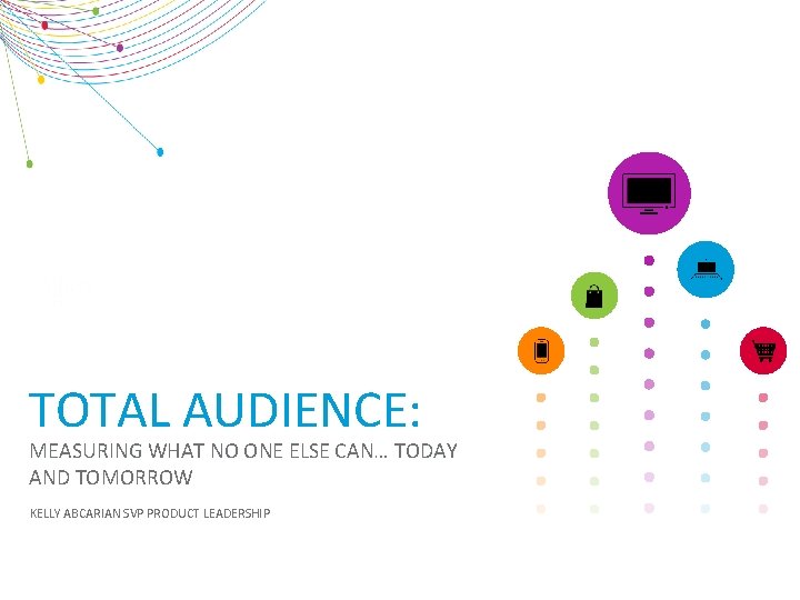 TOTAL AUDIENCE: MEASURING WHAT NO ONE ELSE CAN… TODAY AND TOMORROW KELLY ABCARIAN SVP