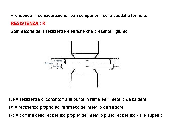 Prendendo in considerazione i vari componenti della suddetta formula: RESISTENZA : R Sommatoria delle Prendendo in considerazione i vari componenti della suddetta formula: RESISTENZA : R Sommatoria delle