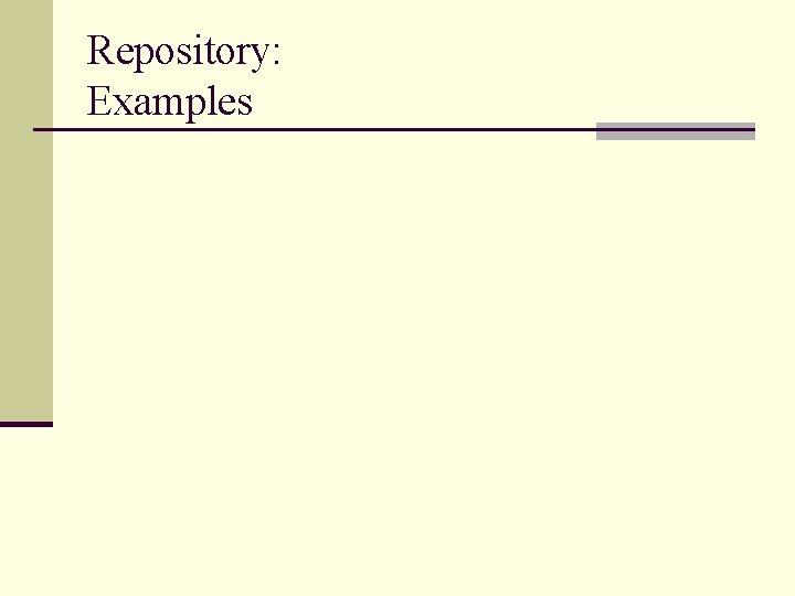 Repository: Examples 