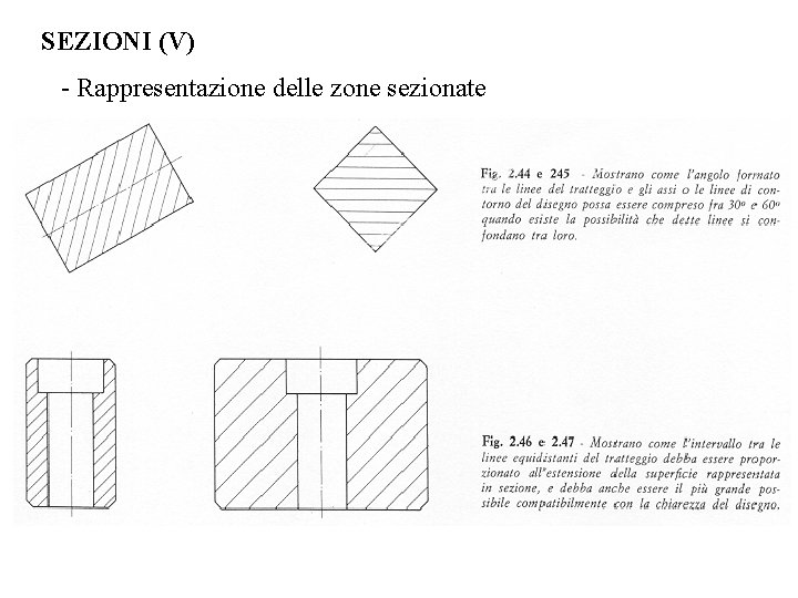 SEZIONI (V) - Rappresentazione delle zone sezionate 