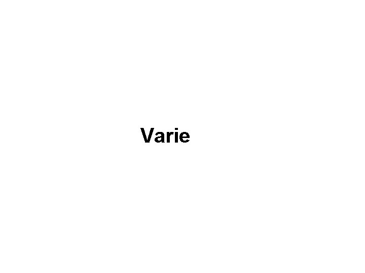 Varie 