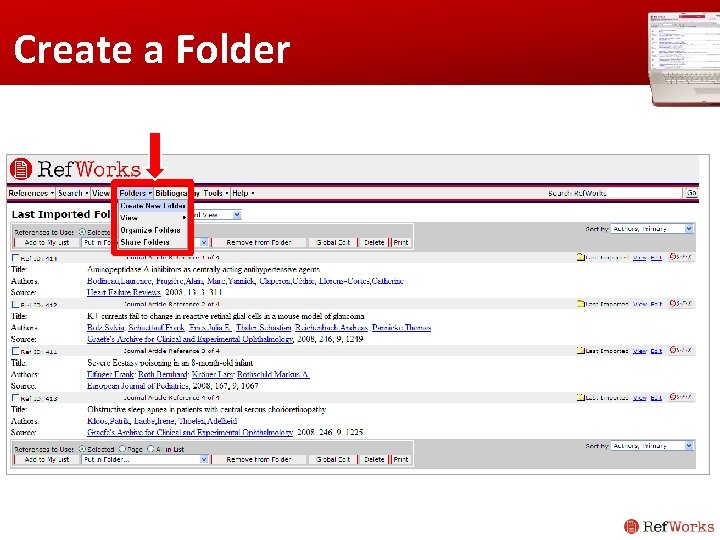 Create a Folder Create a Folder