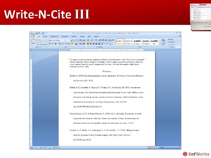 Write-N-Cite III Write-N-Cite III