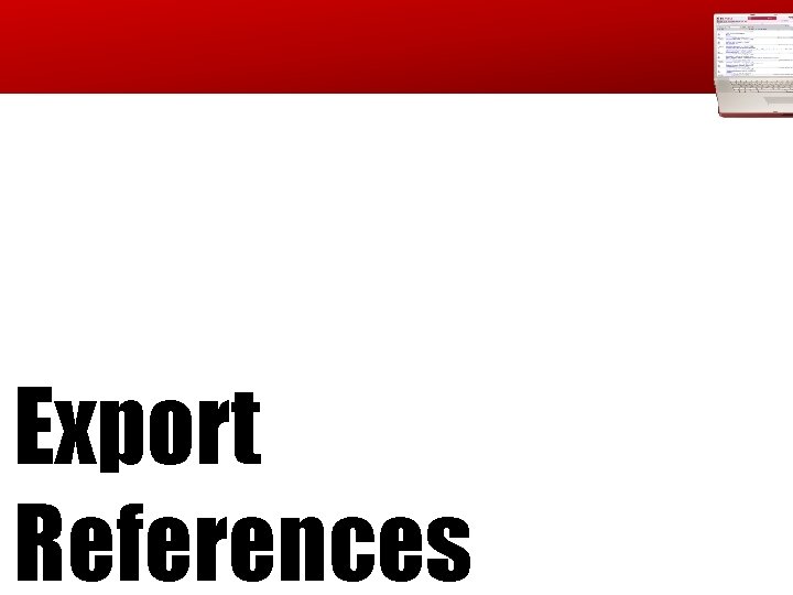 Export References Export References