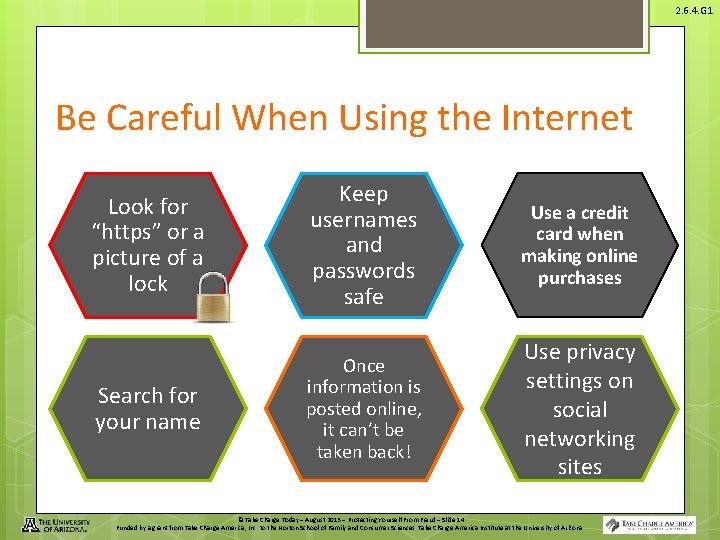 2. 6. 4. G 1 Be Careful When Using the Internet Look for “https”