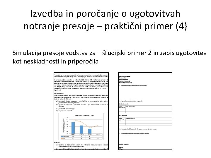 Izvedba in poročanje o ugotovitvah notranje presoje – praktični primer (4) Simulacija presoje vodstva